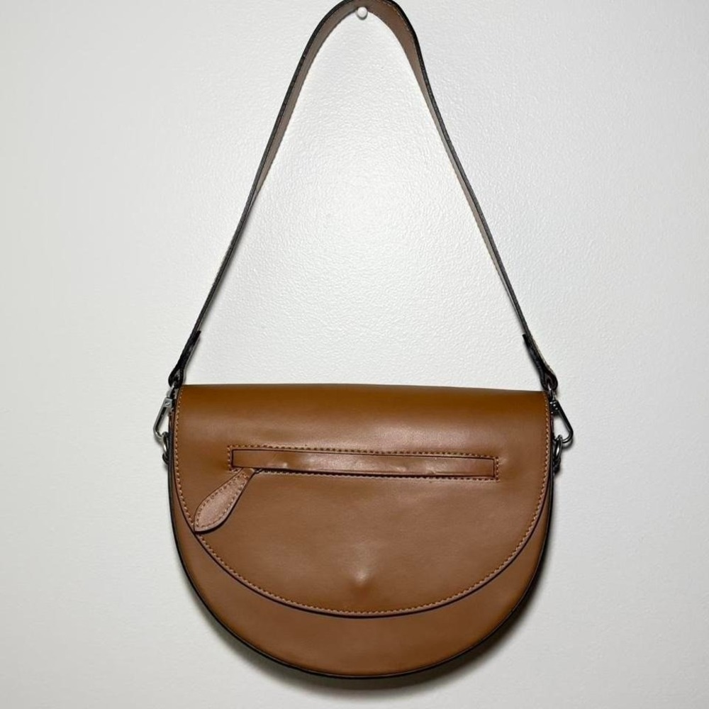 Isadora Brown Leather Saddle Bag | Made in Italy‎ Shoulder Bag